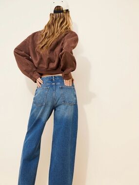 Warp + Weft Wide Leg Jeans in Medium Blue